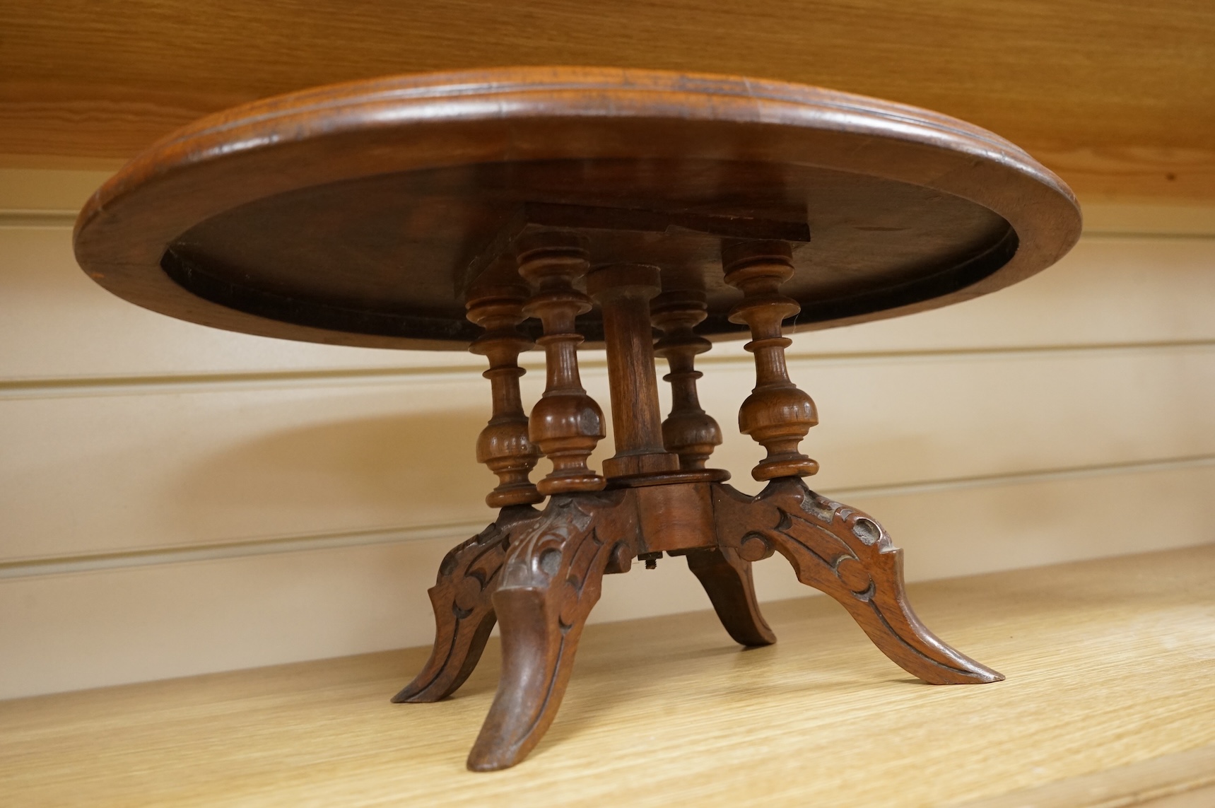 A Victorian mahogany oval miniature breakfast table, 40cm wide